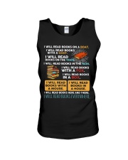 I will red books on a boat I will read books with Unisex Tank tile