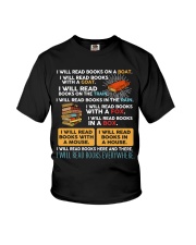 I will red books on a boat I will read books with Youth T-Shirt tile