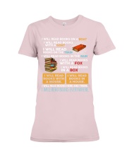 I will red books on a boat I will read books with Premium Fit Ladies Tee tile