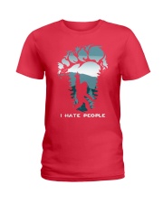 Bigfoot I hate people shirt Ladies T-Shirt tile