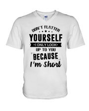 Don't flatter yourself I only look up to you V-Neck T-Shirt tile