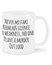 Never mistake redhead's silence for weakness mug Mug front