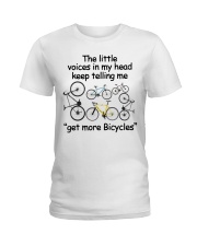 The little voices in my head get more bicycles Ladies T-Shirt tile