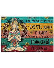 Yoga i'm mostly peace love and light poster 17x11 Poster front