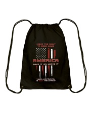 America: Love It Or Leave It Drawstring Bag thumbnail