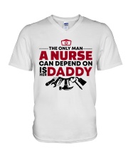 The Only Man A Nurse Can Depend On Is Her Daddy V-Neck T-Shirt tile
