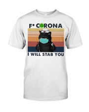 Fxxk Corona - I Will Stab You - Nurse Premium Fit Mens Tee tile