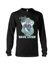Tough girl save lives HLU - Nurse Long Sleeve Tee tile