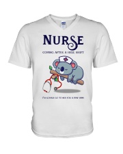 Coping After A Hell Shift HSD - Nurse V-Neck T-Shirt tile