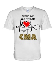 Frontline Warrior - CMA HS V-Neck T-Shirt tile