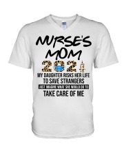 Nurse's Mom 2021 HLL V-Neck T-Shirt tile
