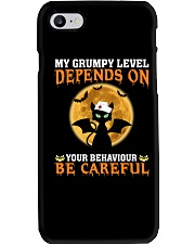 My Grumpy Level Depends On Your Behaviour - Nurse Phone Case tile