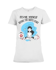 Nurse before shifts TLU Premium Fit Ladies Tee tile