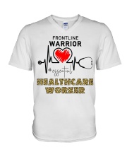 Frontline Warrior - HEALTHCARE WORKER HS V-Neck T-Shirt tile
