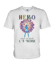 Hero means a Nurse HLU V-Neck T-Shirt tile