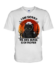 I Am Sorry - The Nice Nurse Is On Vacation HL V-Neck T-Shirt tile
