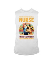 Never Underestimate A Nurse Sleeveless Tee tile
