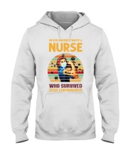 Never Underestimate A Nurse Hooded Sweatshirt tile