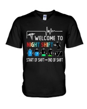 Welcome To Night Shift HL - Nurse V-Neck T-Shirt tile