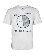 My Life Chart HSL - Nurse V-Neck T-Shirt tile
