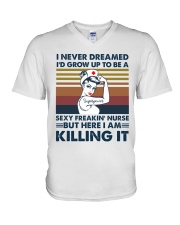 Sexy Freaking Nurse V-Neck T-Shirt tile