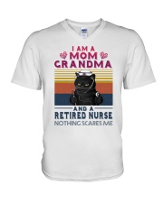 Retired Nurse - Nothing Scares Me TL - Nurse V-Neck T-Shirt tile