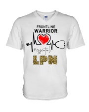 Frontline Warrior - LPN HS V-Neck T-Shirt tile