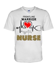 Frontline Warrior - NURSE HS V-Neck T-Shirt tile