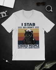 I Stab So I Don't Choke People HL - Nurse Classic T-Shirt lifestyle-mens-crewneck-front-16