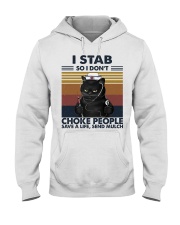 I Stab So I Don't Choke People HL - Nurse Hooded Sweatshirt tile