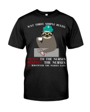 Three Simple Rules HLD - Nurse Classic T-Shirt front