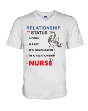 Relationship Status - Nurse V-Neck T-Shirt tile