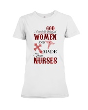 God Found The Strongest Women HS - Nurse Premium Fit Ladies Tee tile