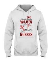 God Found The Strongest Women HS - Nurse Hooded Sweatshirt tile