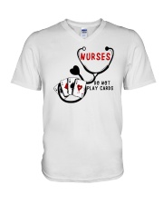 Nurses Do Not Play Cards HSL - Nurse V-Neck T-Shirt tile