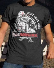 Don't Mess With Mama Nurse Saurus HL - Nurse Classic T-Shirt apparel-classic-tshirt-lifestyle-28