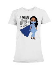 A Nurse Is Basically A Superhero In Scrubs HL Premium Fit Ladies Tee tile