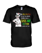 My Nice Button Is Out Of Order TSL - Nurse V-Neck T-Shirt tile