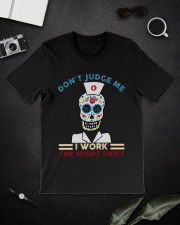 Don't judge Night shift HLU- Nurse Classic T-Shirt lifestyle-mens-crewneck-front-16