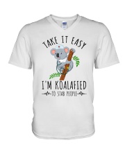 I'm Koalafied To Stab People TSL - Nurse V-Neck T-Shirt tile