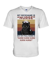 My Nickname Is Nurse V-Neck T-Shirt tile