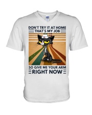 Don't Try It At Home - That's My Job - Nurse V-Neck T-Shirt tile