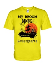 My Broom Broke So I Am A Housekeeper HSL V-Neck T-Shirt tile