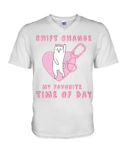 Shift Change HSD - Nurse V-Neck T-Shirt tile