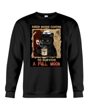 Need More Coffee To Survive Full Moon HLL - Nurse Crewneck Sweatshirt tile