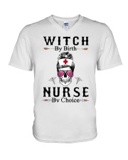 Witch By Birth Nurse By Choice HSL - Nurse V-Neck T-Shirt tile
