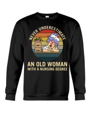 Old Woman With A Nursing Degree HSU Crewneck Sweatshirt tile