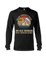 Old Woman With A Nursing Degree HSU Long Sleeve Tee tile