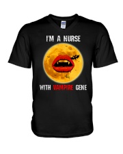 I'm A Nurse With Vampire Gene V-Neck T-Shirt tile