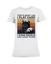 I Play Card - I Stab People Premium Fit Ladies Tee tile